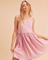 Trendsi Aemi + Co Round Neck Mini Tank Dress -