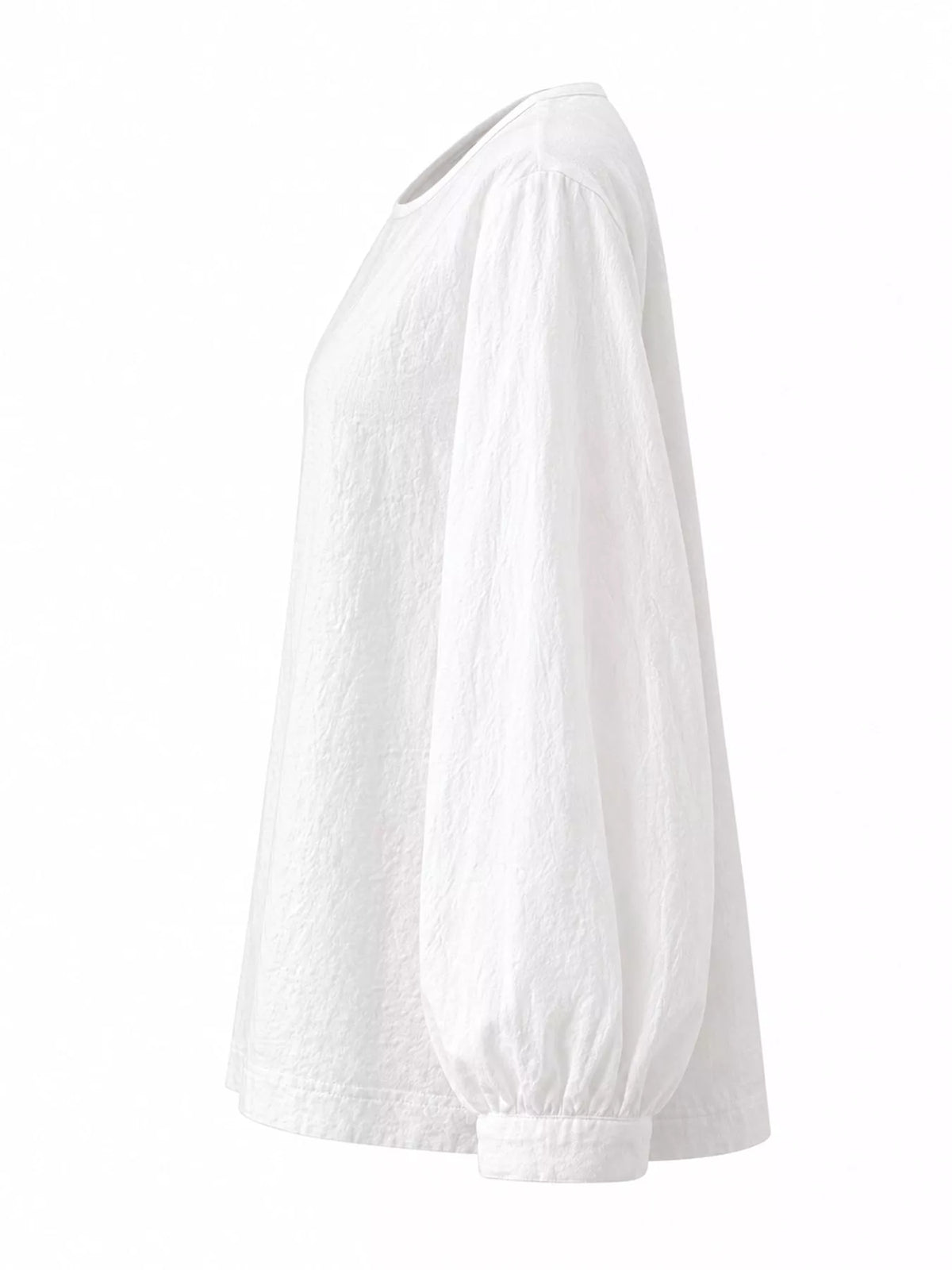Loose Fit Long Sleeve Blouse — side view