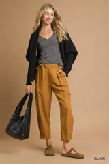 Trendsi Umgee Open Front Cardigan with Front Pockets -