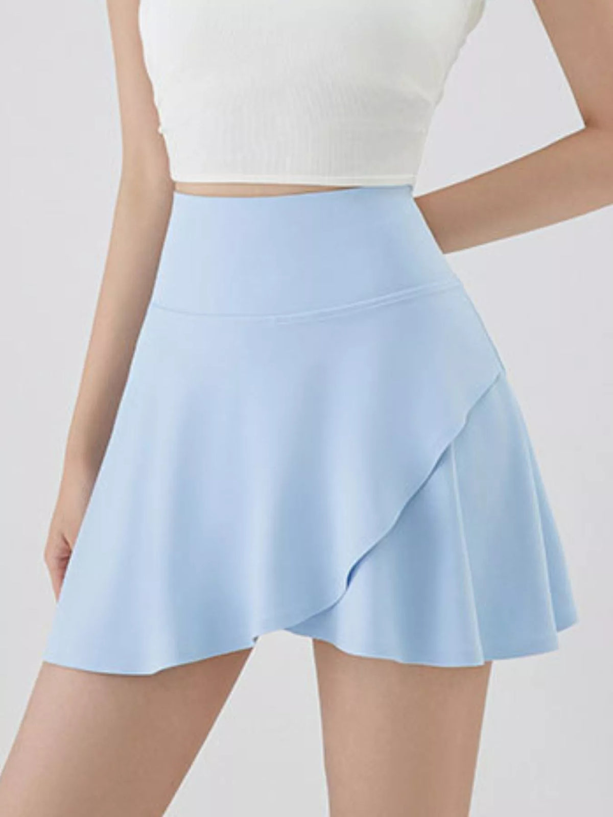 Blue flared athletic skort