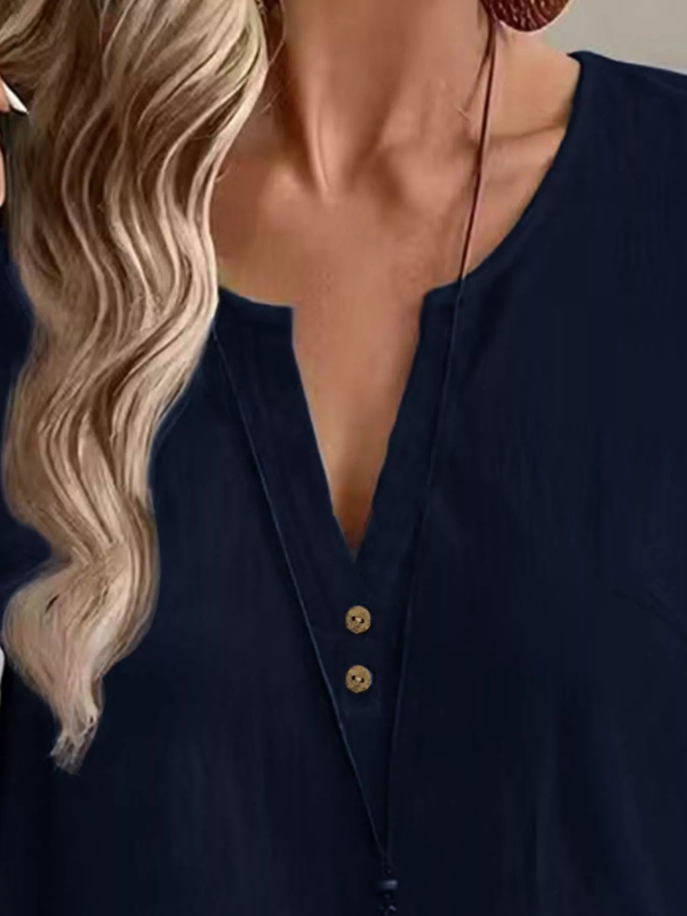 Trendsi Notched Short Sleeve Blouse -