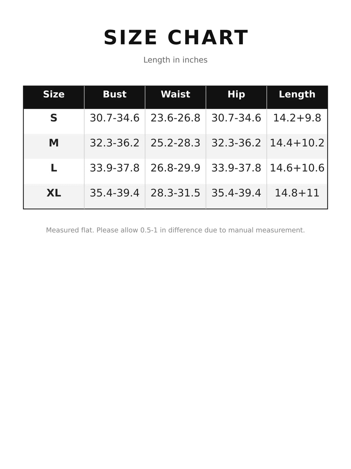 Size chart for lace detail floral top and shorts lounge set