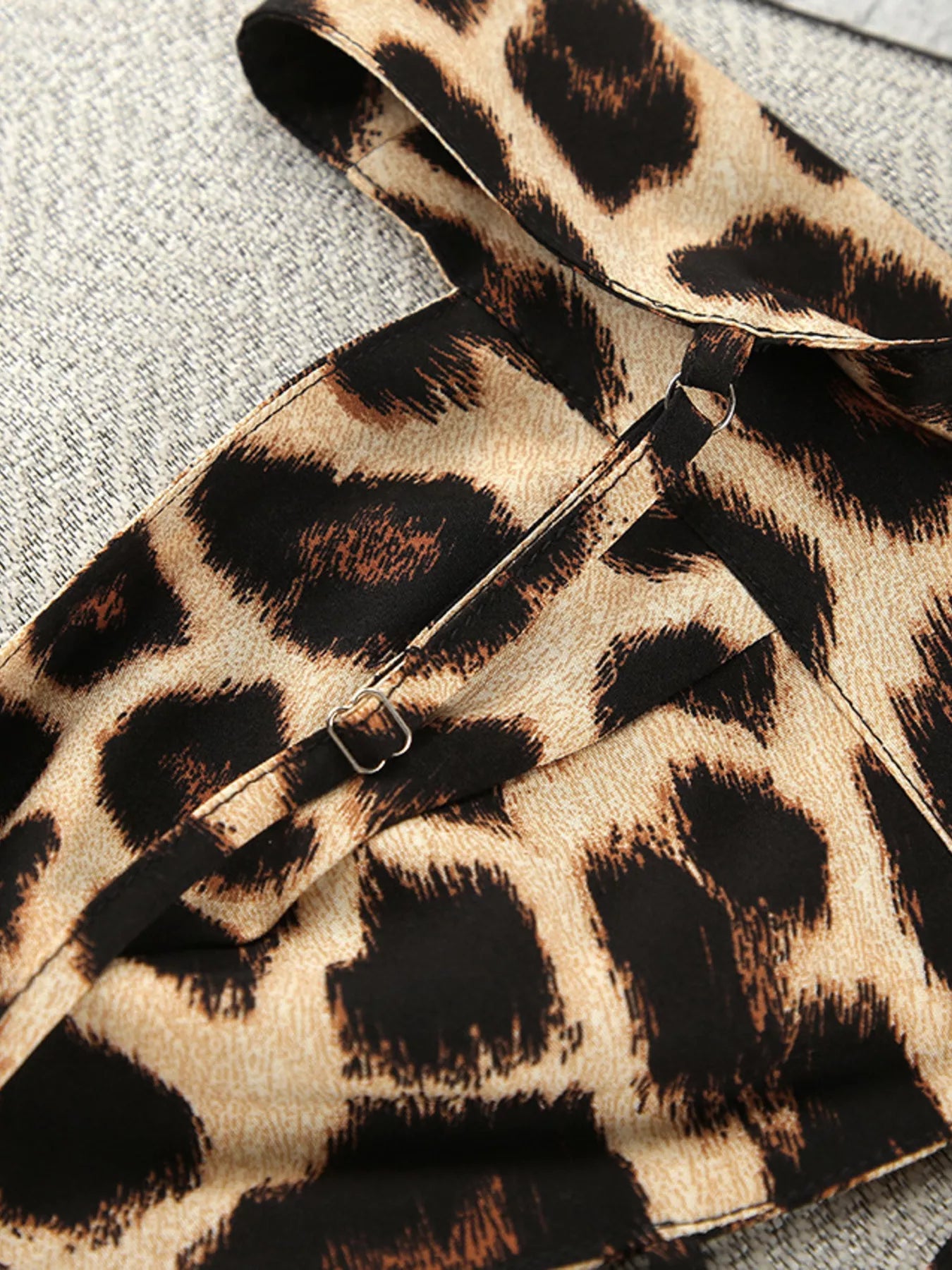 Trendsi Leopard Cami & Cardigan and Shorts Three-Piece Lounge Set -