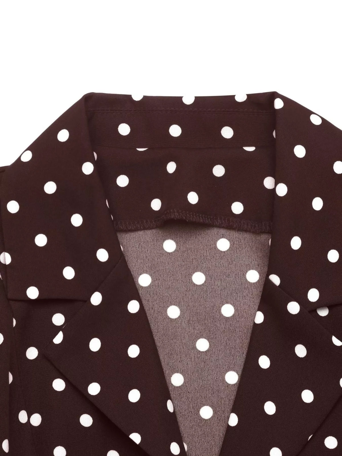 Trendsi Polka Dot Long Sleeve Shirt Dress -