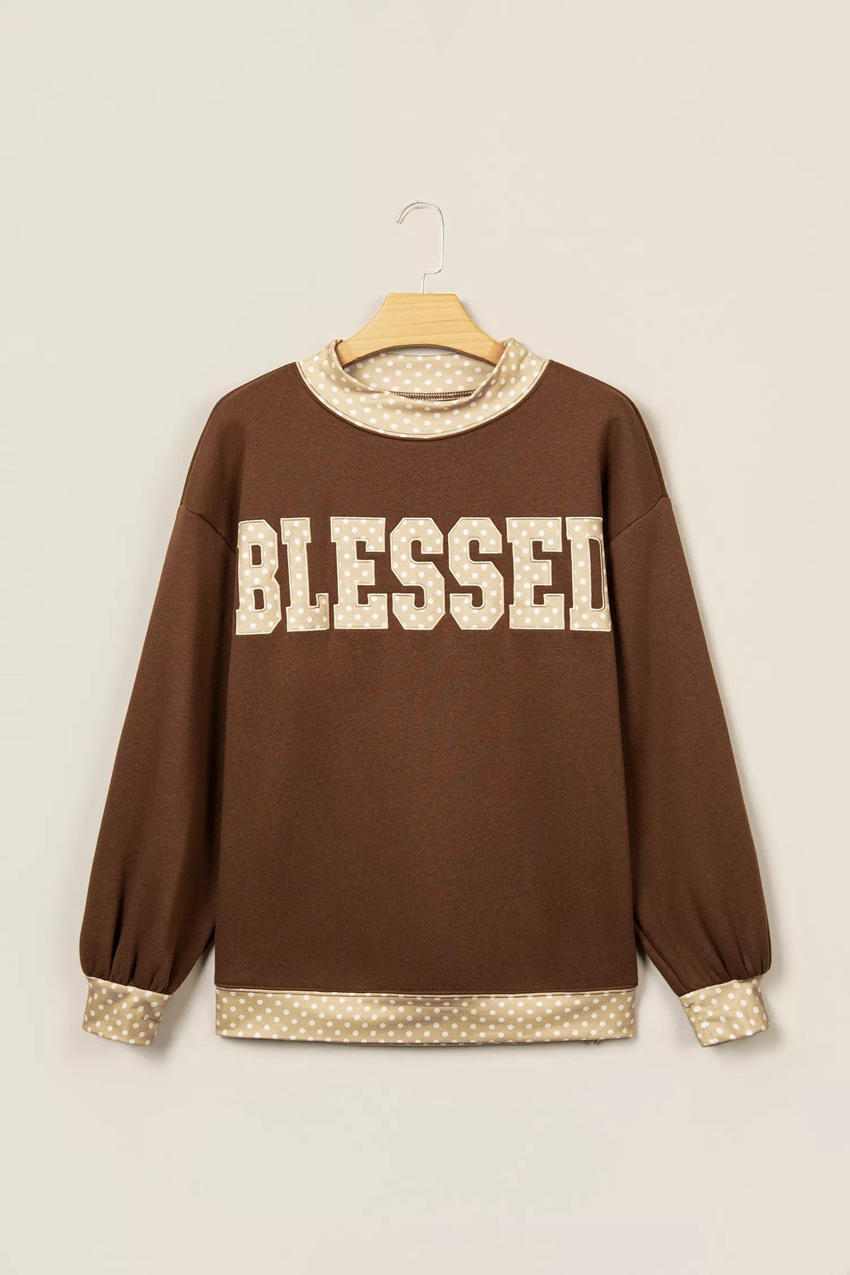 BLESSED sweatshirt, hanging front