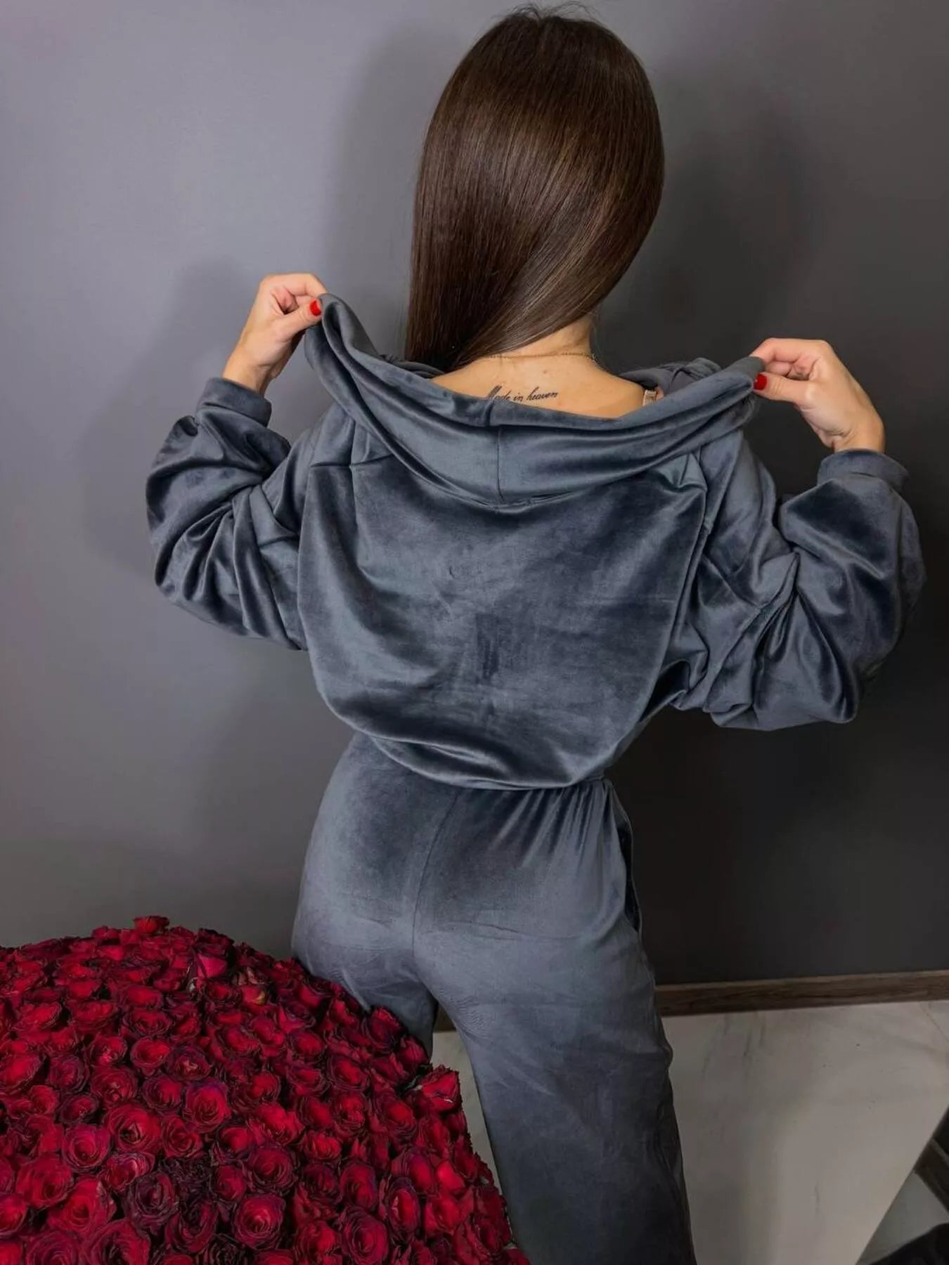 Trendsi Zip Up Hoodie and Wide-Leg Pants Set -