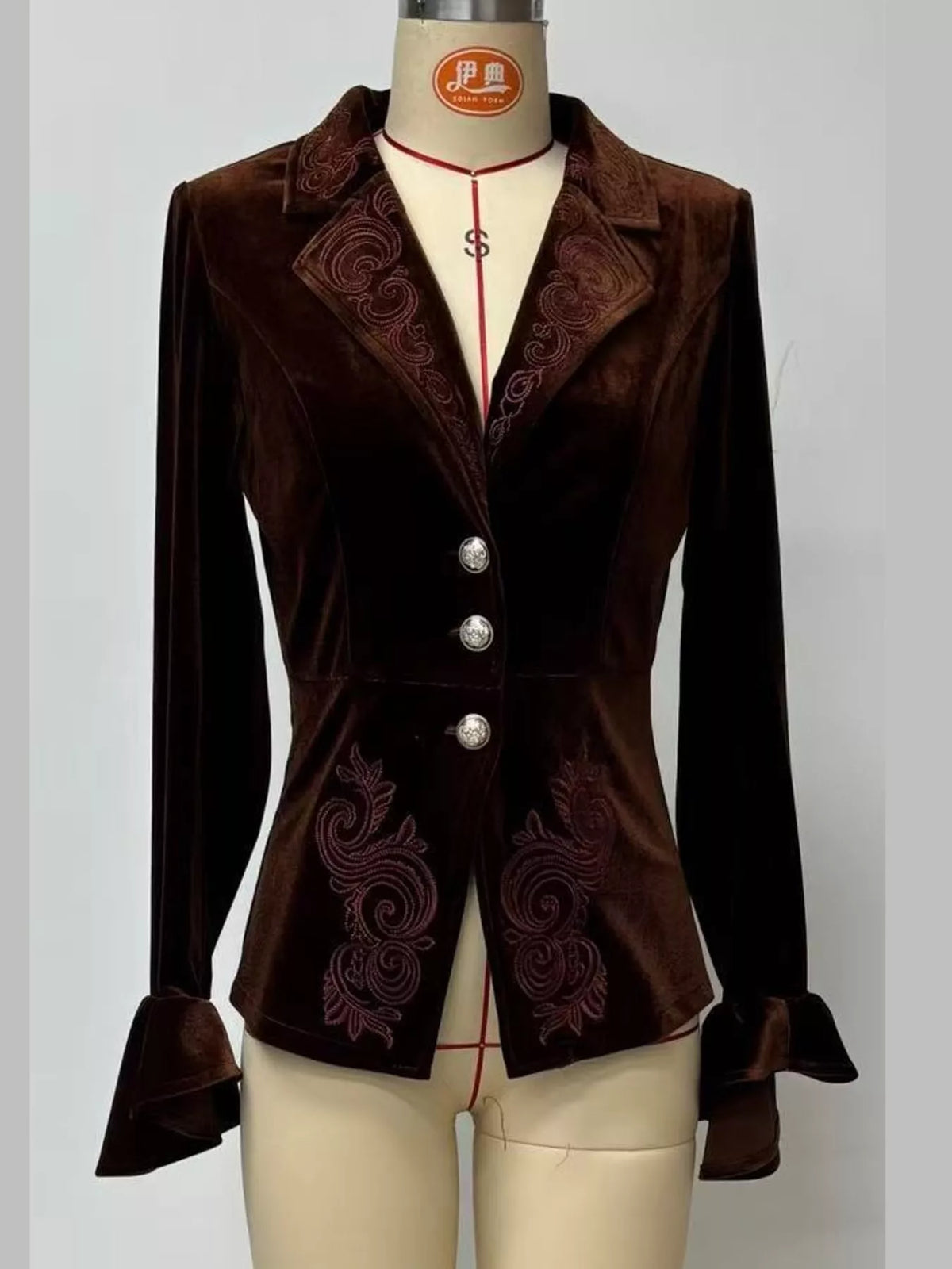 Collared long sleeve jacket, product view