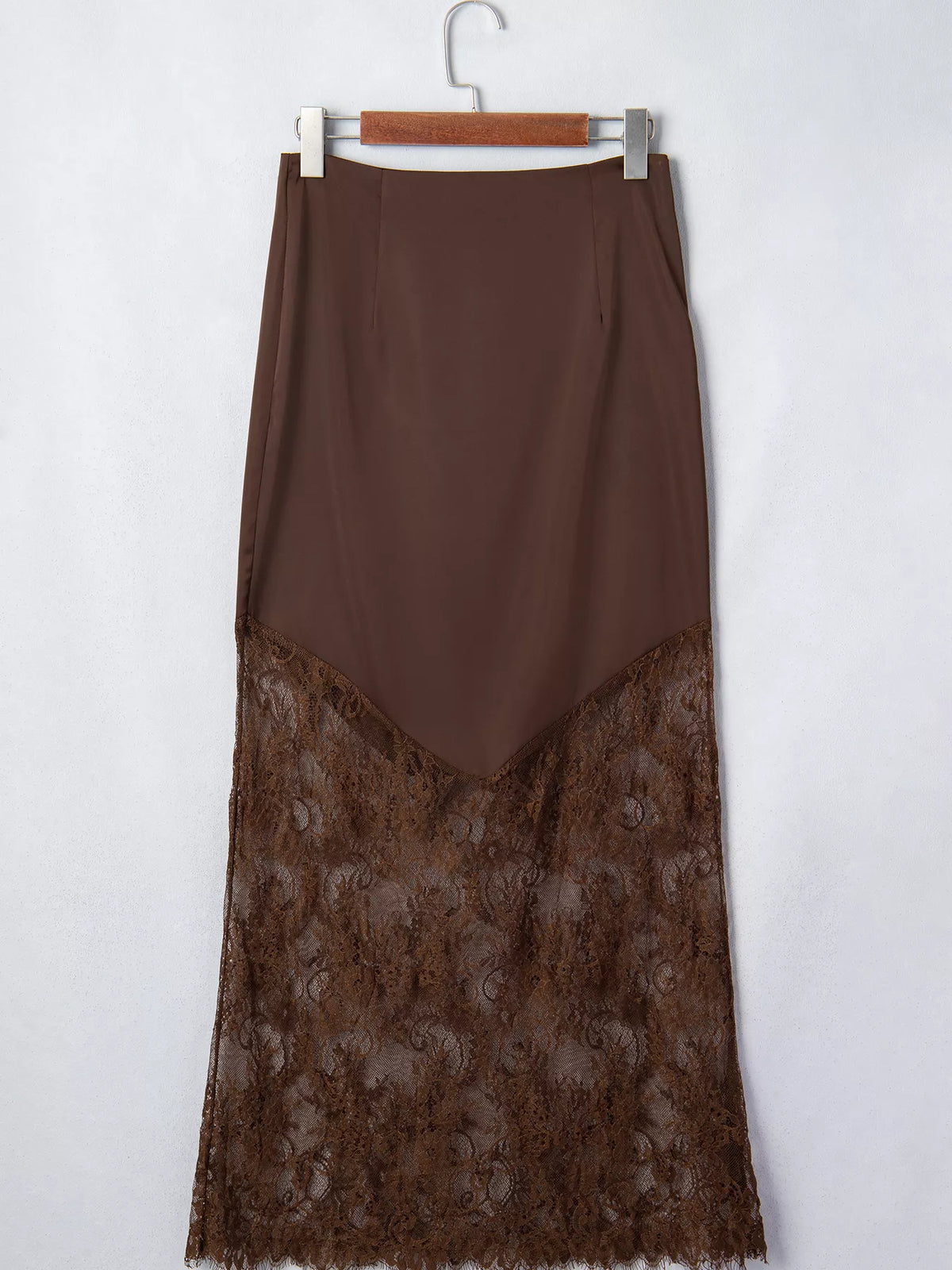Lace-hem skirt, hanging front