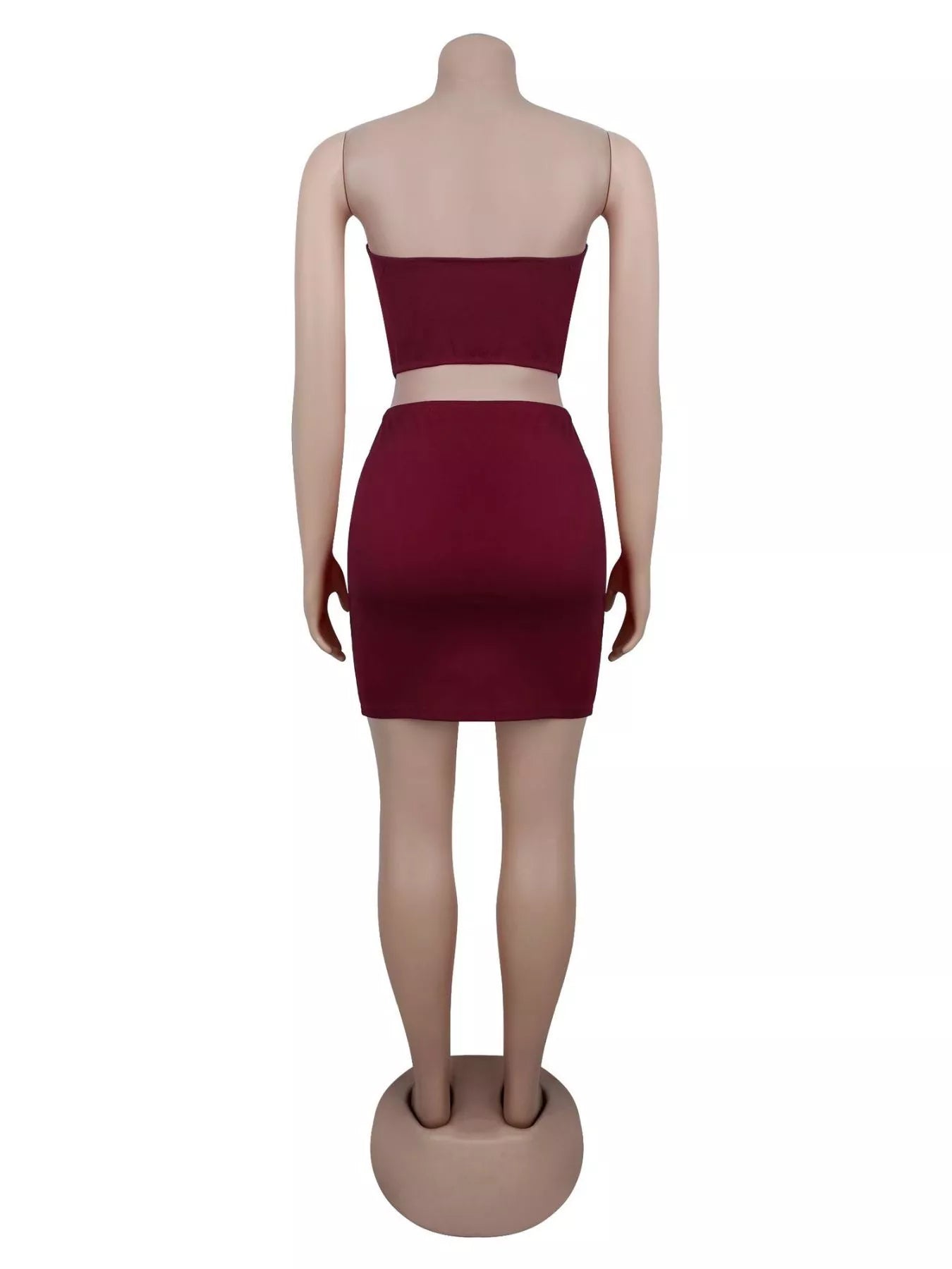Trendsi Grommet Crop Top and Mini Skirt Set -