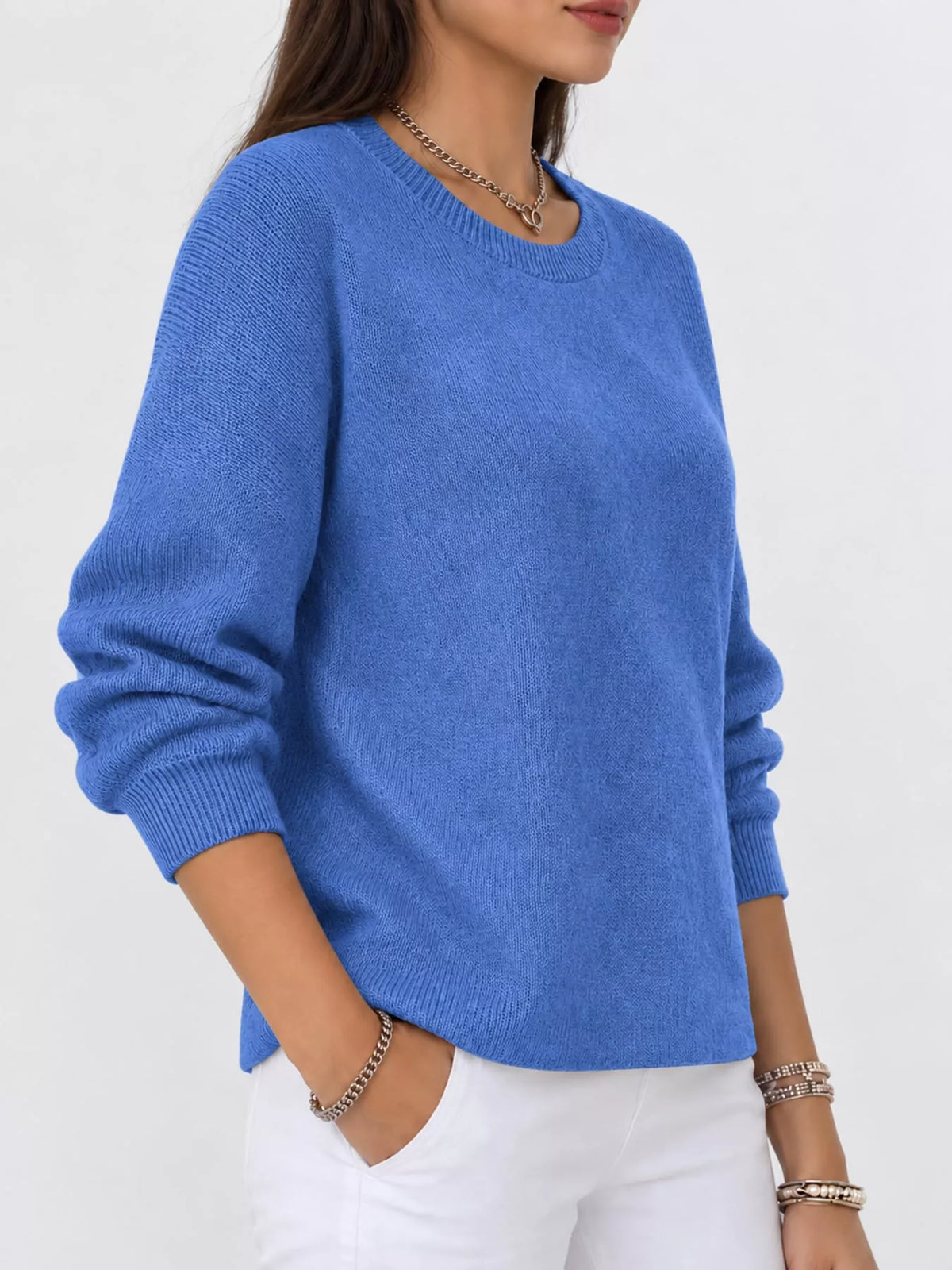 Light Blue crew neck sweater