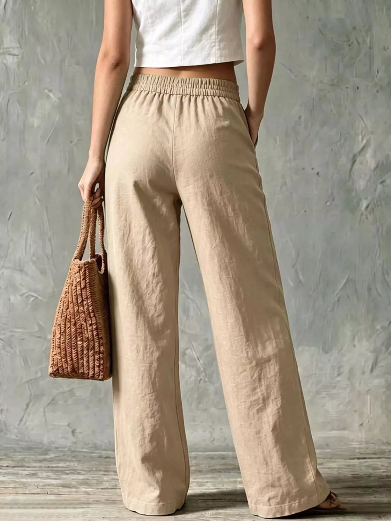 Trendsi Full Size Wide Leg Pants Plus Size -