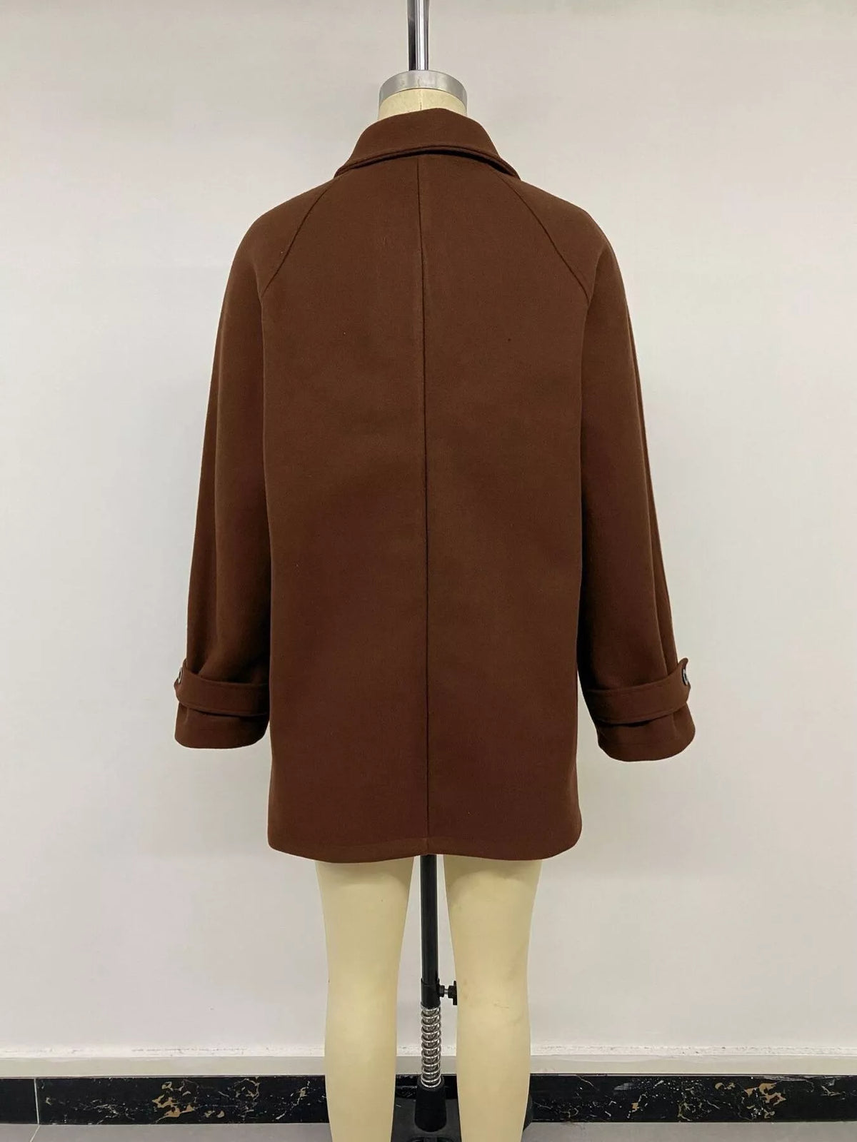 Trendsi Single-Breasted Raglan Sleeve Outerwear -