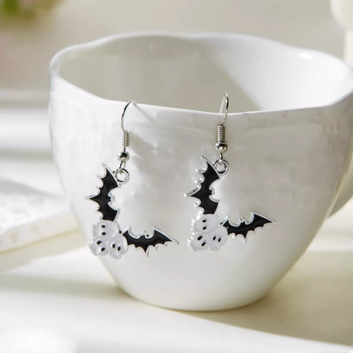 Trendsi Halloween Bat Drop Earrings -