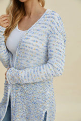 Trendsi Double Take Full Size Open Front Longline Cardigan -