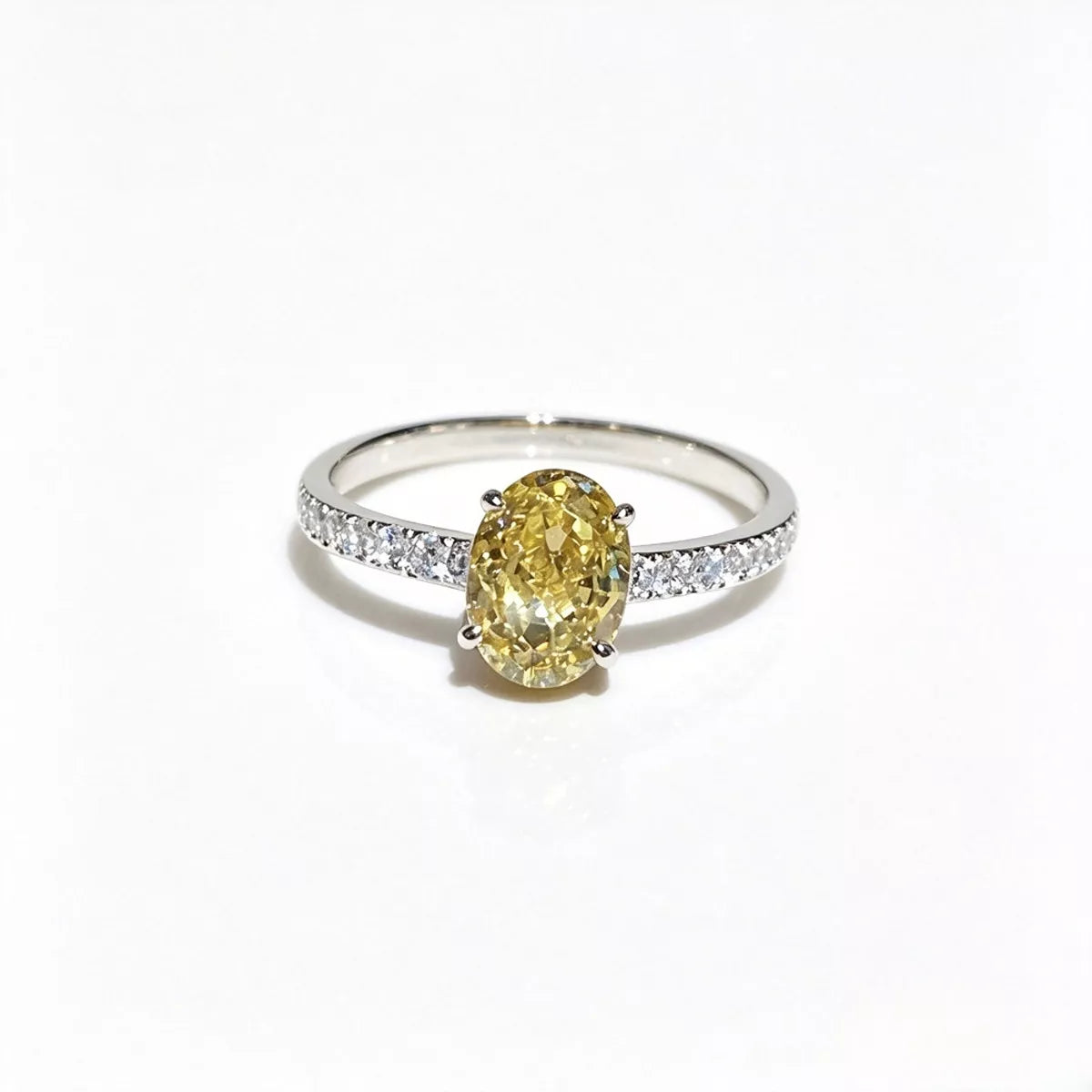 Trendsi Copper Zircon Oval Ring -
