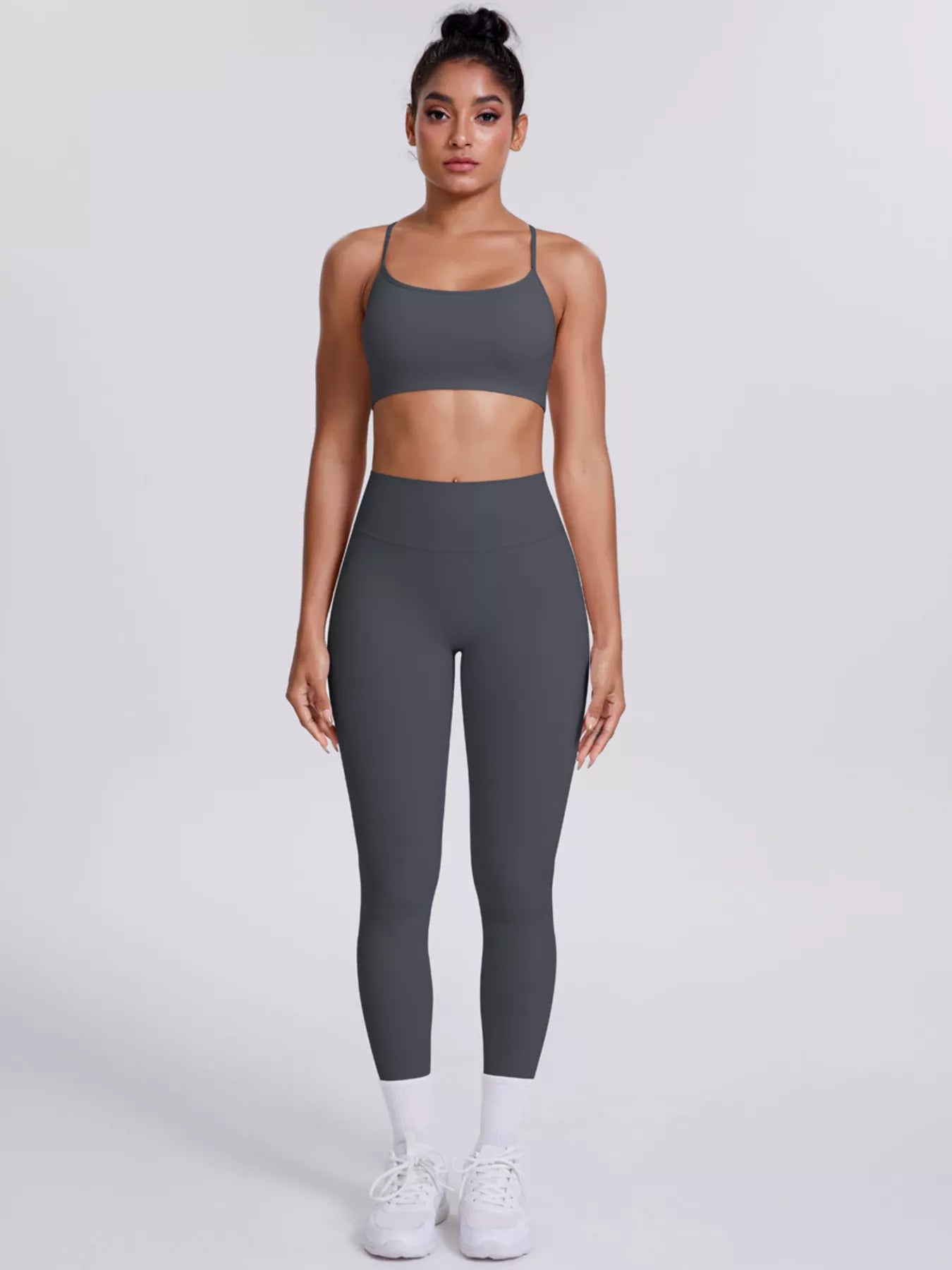 Trendsi Criss-Cross Back Cami and Leggings Active Set -