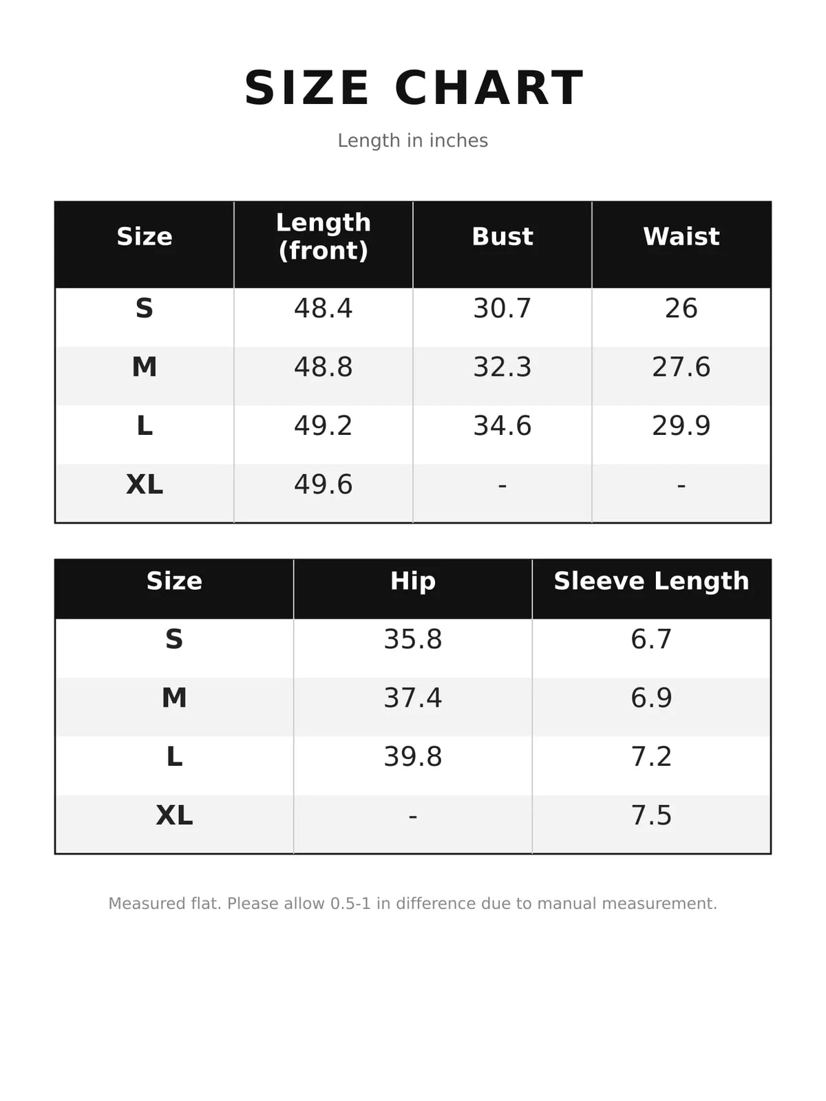 Size chart for floral sheer-overlay midi dress with ruffle hem