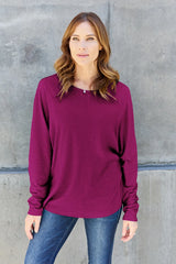 Trendsi Double Take Full Size Round Neck Long Sleeve T-Shirt -