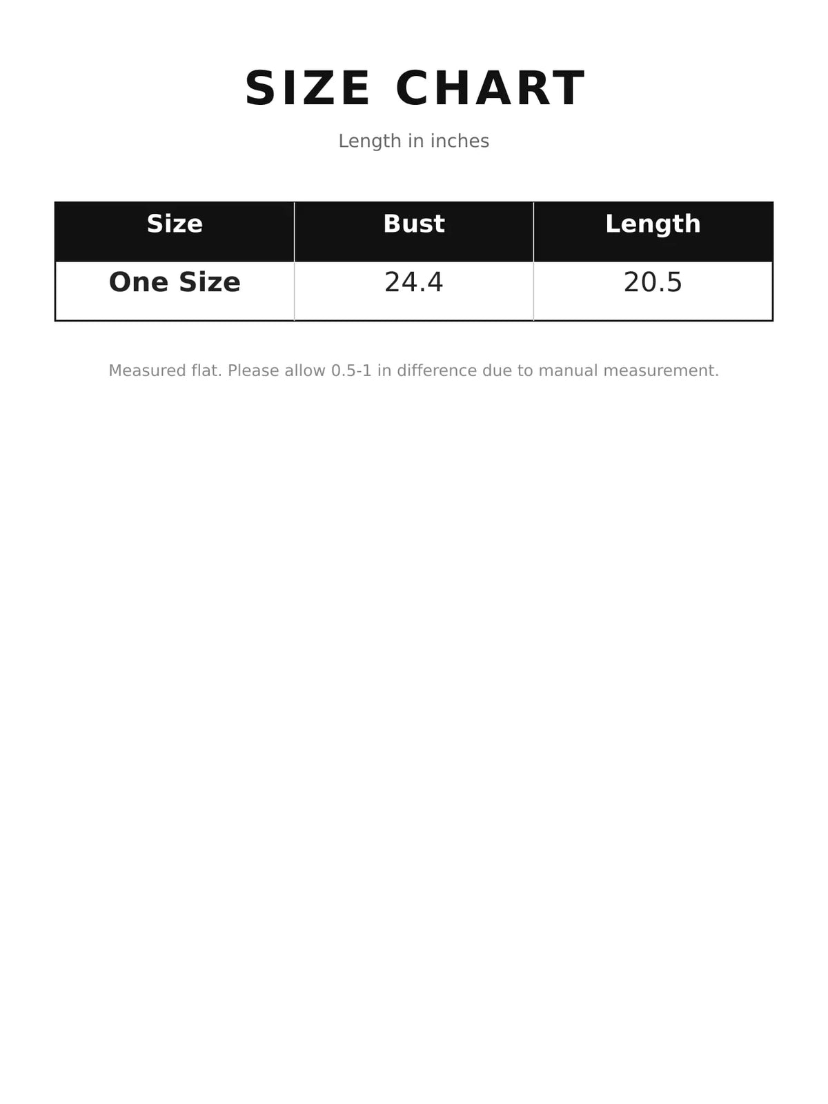 Size chart for sleeveless mock neck ribbed knit tank top