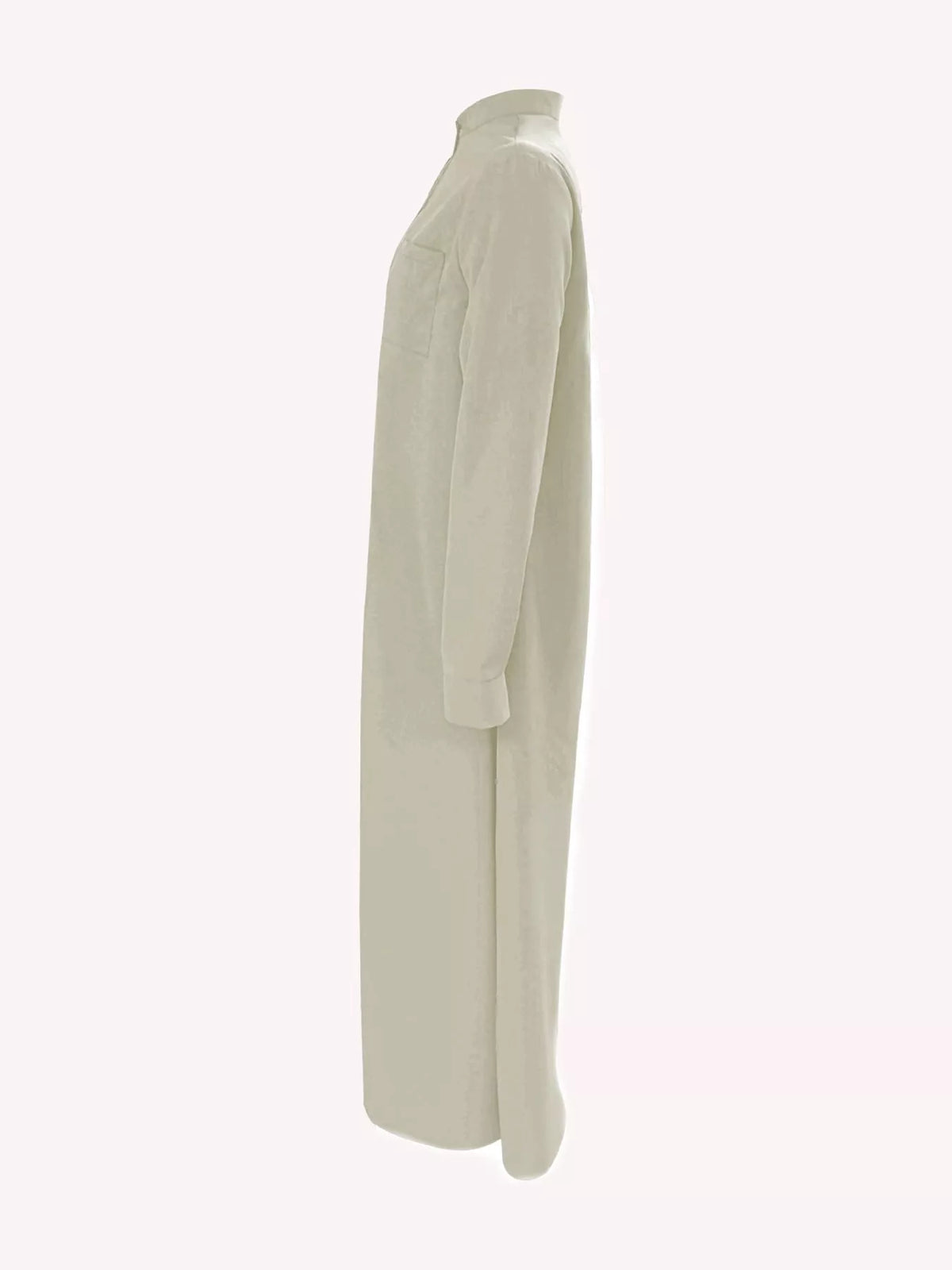 Mandarin neck long sleeve maxi dress, product view