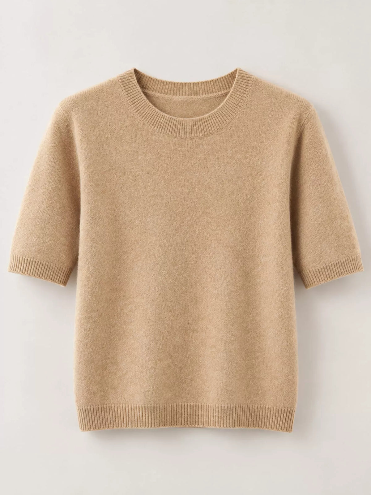Golden Camel round neck short-sleeve sweater