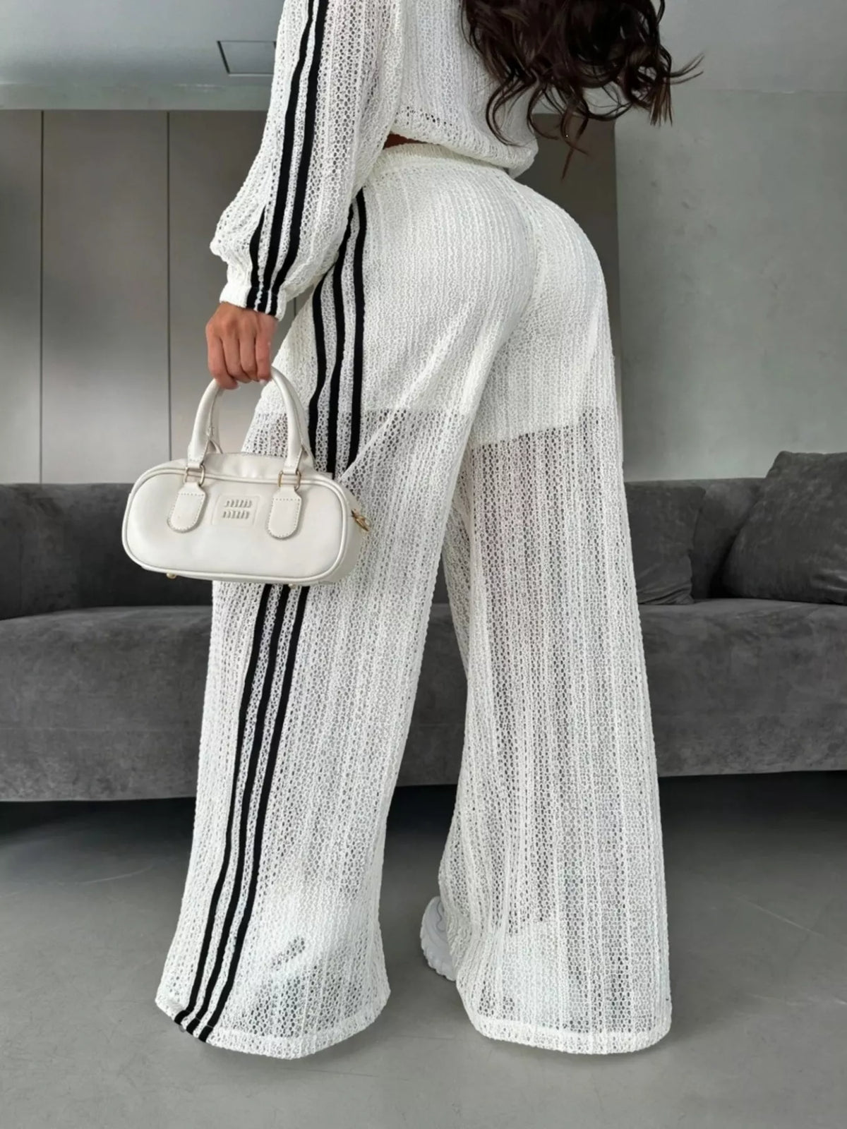 Trendsi Side Stripes Zip Up Top and Pants Set -