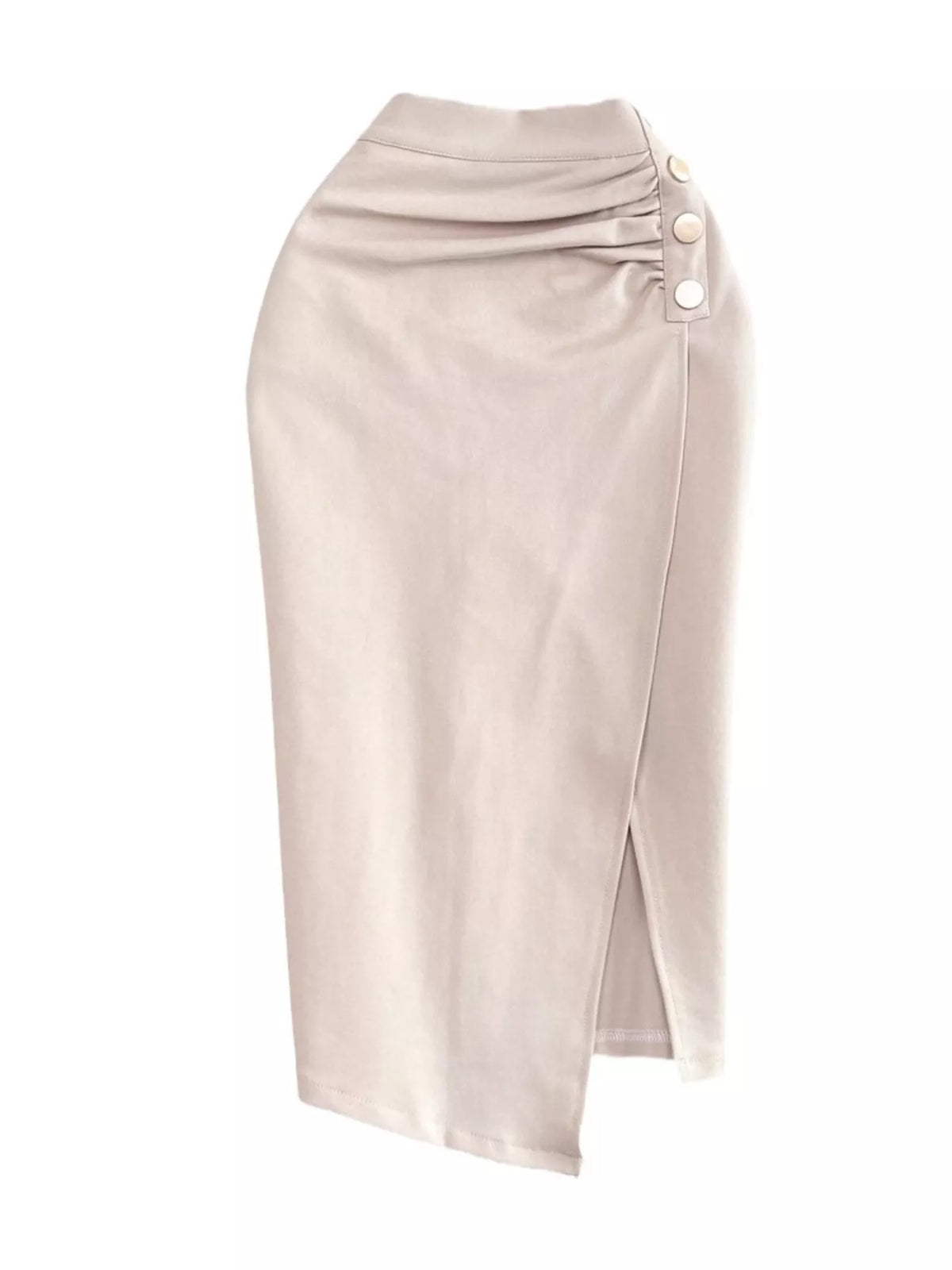 Trendsi Ruched Slit Skirt -