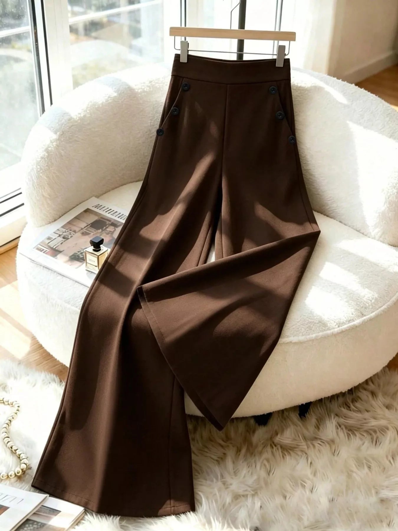 Trendsi High-Waisted Wide-Leg Pants -