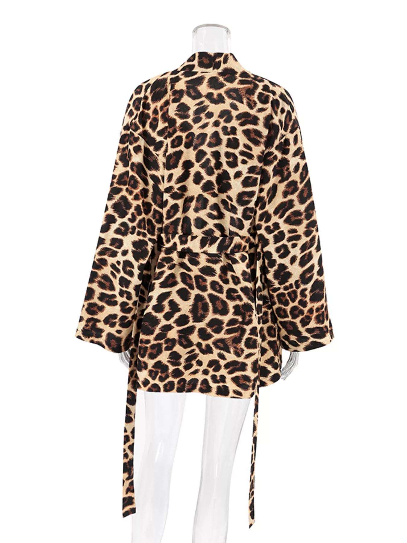 Trendsi Leopard Cami & Cardigan and Shorts Three-Piece Lounge Set -