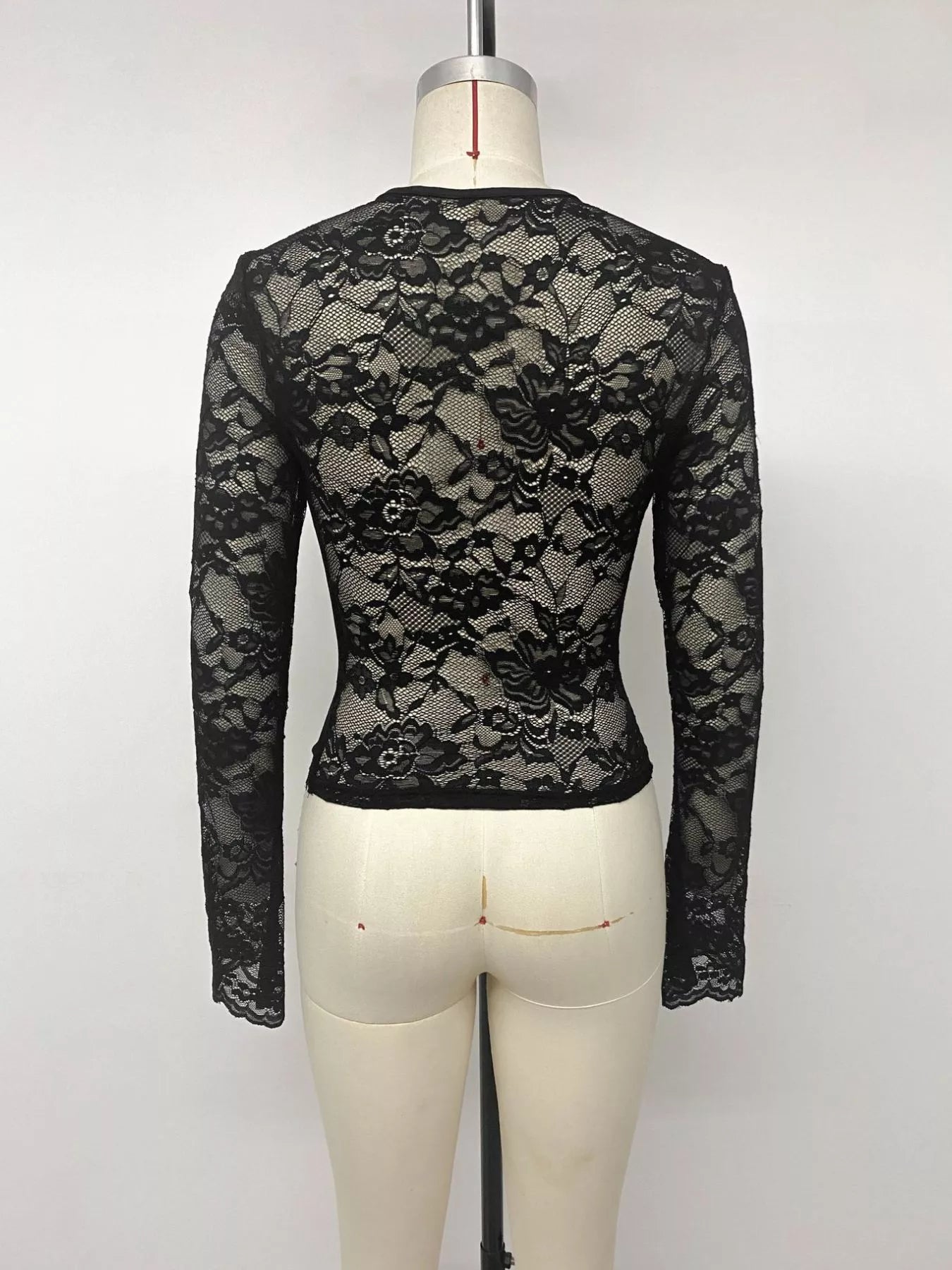 Trendsi Lace Sleeve Square Neck Top -
