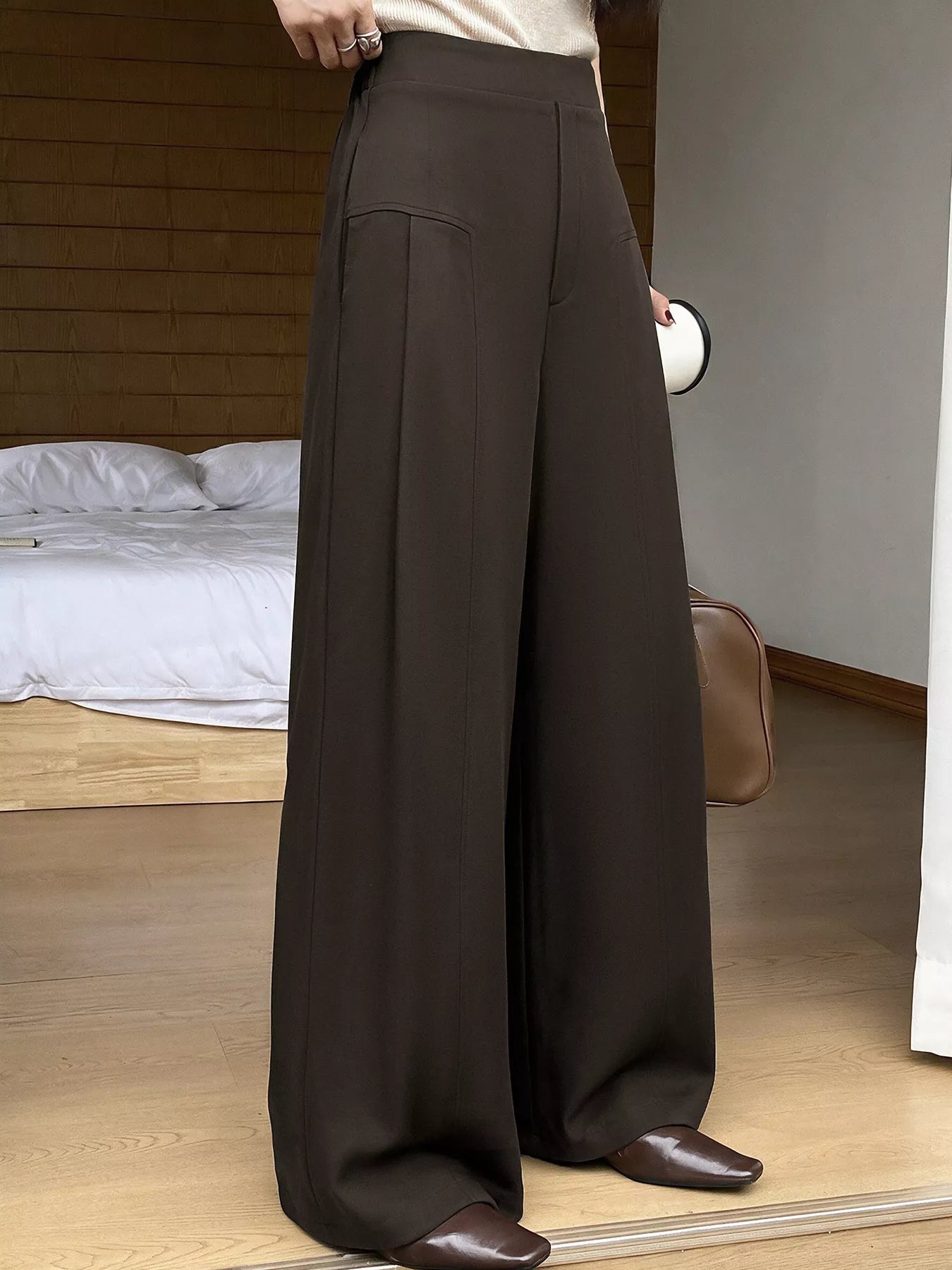 Trendsi High-Waisted Wide-Leg Pants -