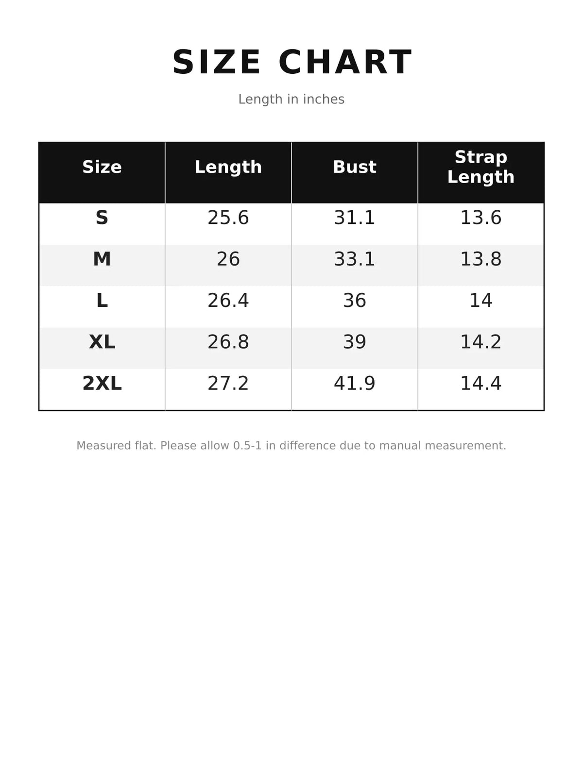 Lace Detail Spaghetti Strap Lounge Dress — size and measurement chart