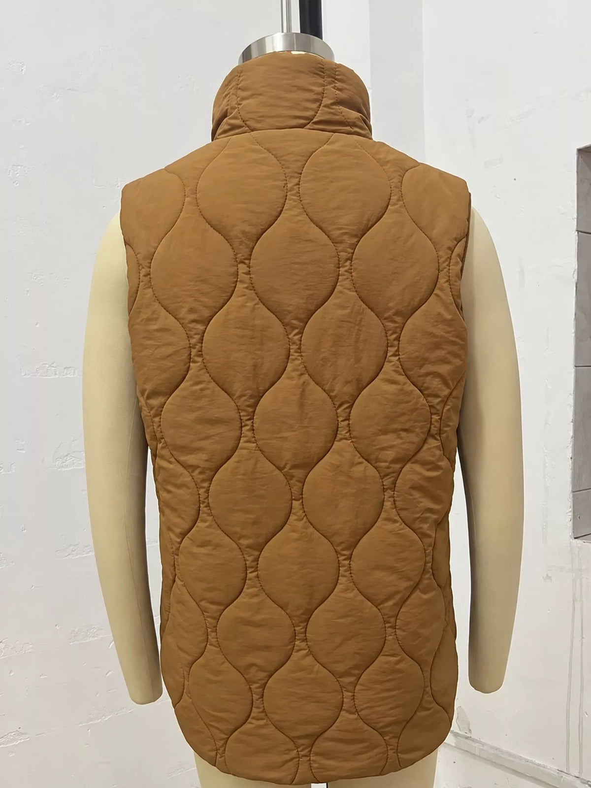 Quilted Snap-Front Vest — back view