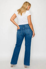 Trendsi bytos Full Size Cat's Whiskers High Rise Straight Jeans -