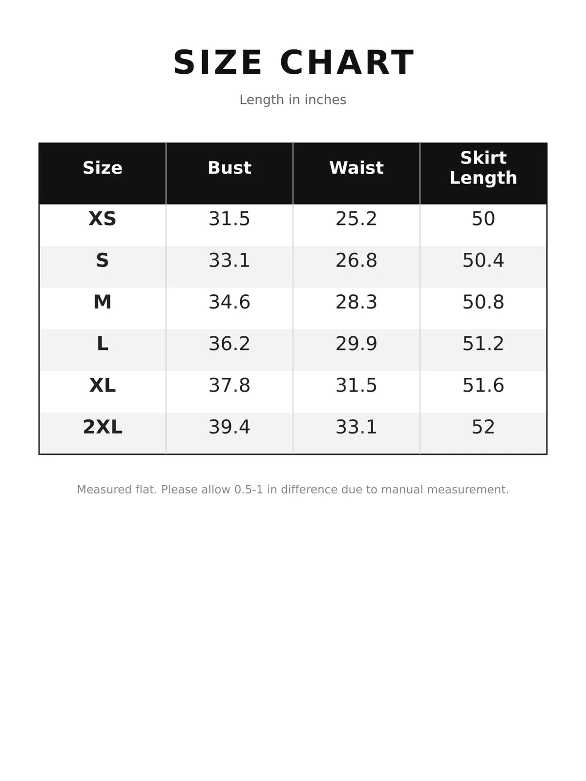 Cowl neck long sleeve maxi dress, size and measurement chart