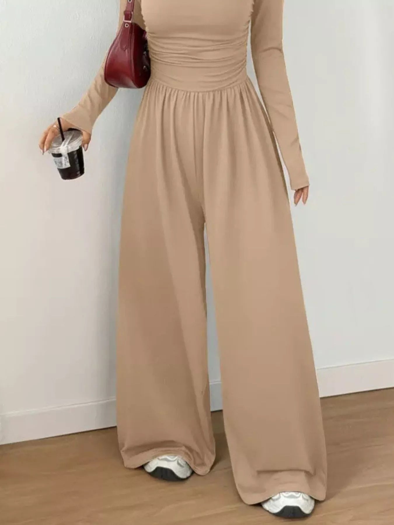 Trendsi Scoop Neck Wide Leg Jumpsuit -