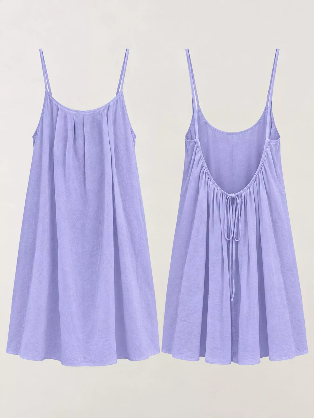 Scoop neck spaghetti-strap mini dress, product view