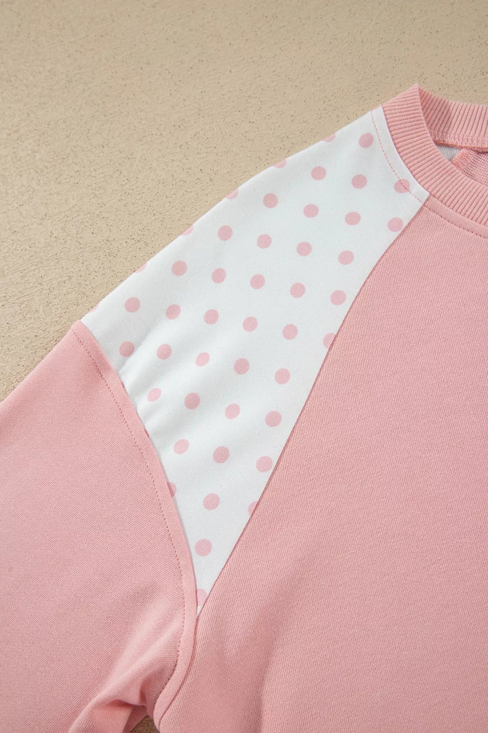 Women's Polka-Dot Cropped Sweatshirt & Wide-Leg Pants Set — alternate view 7