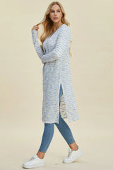 Trendsi Double Take Full Size Open Front Longline Cardigan -