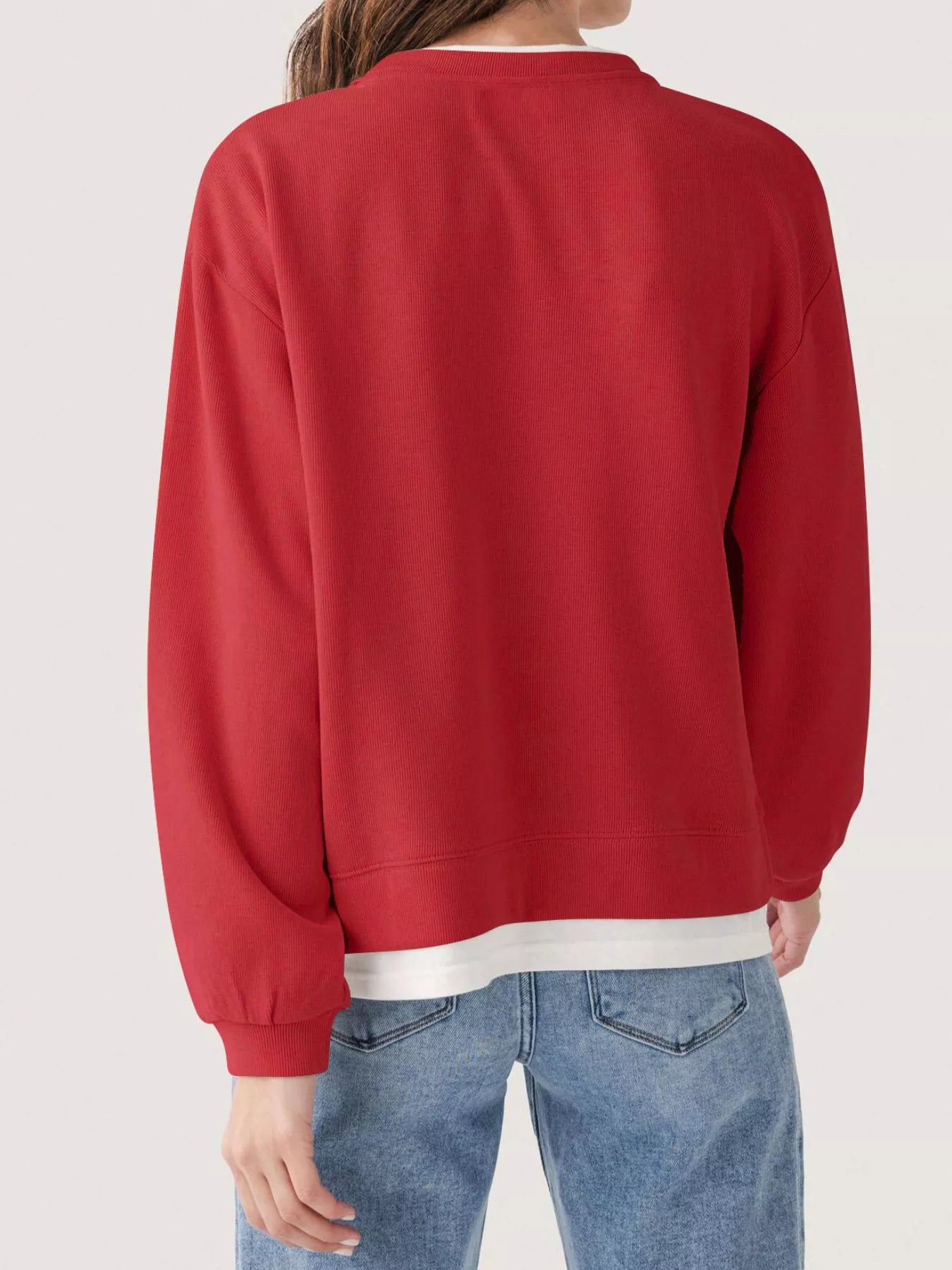 Trendsi Oversized Crew Neck Sweatshirt -