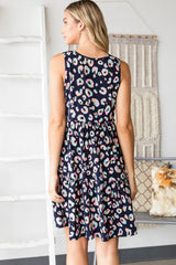Trendsi Heimish Full Size Leopard V-Neck Ruffled Tank Dress - Dresses
