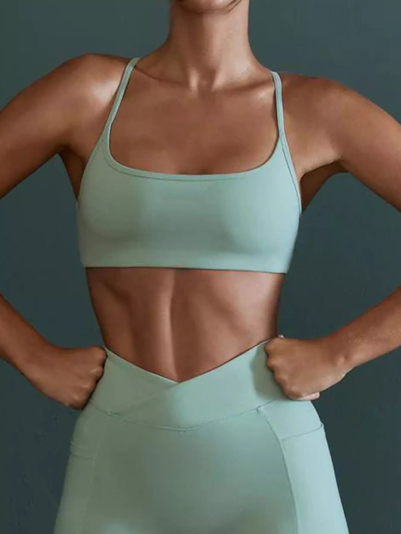 Trendsi Seamless Cross-Waist Cami and Leggings Active Set -
