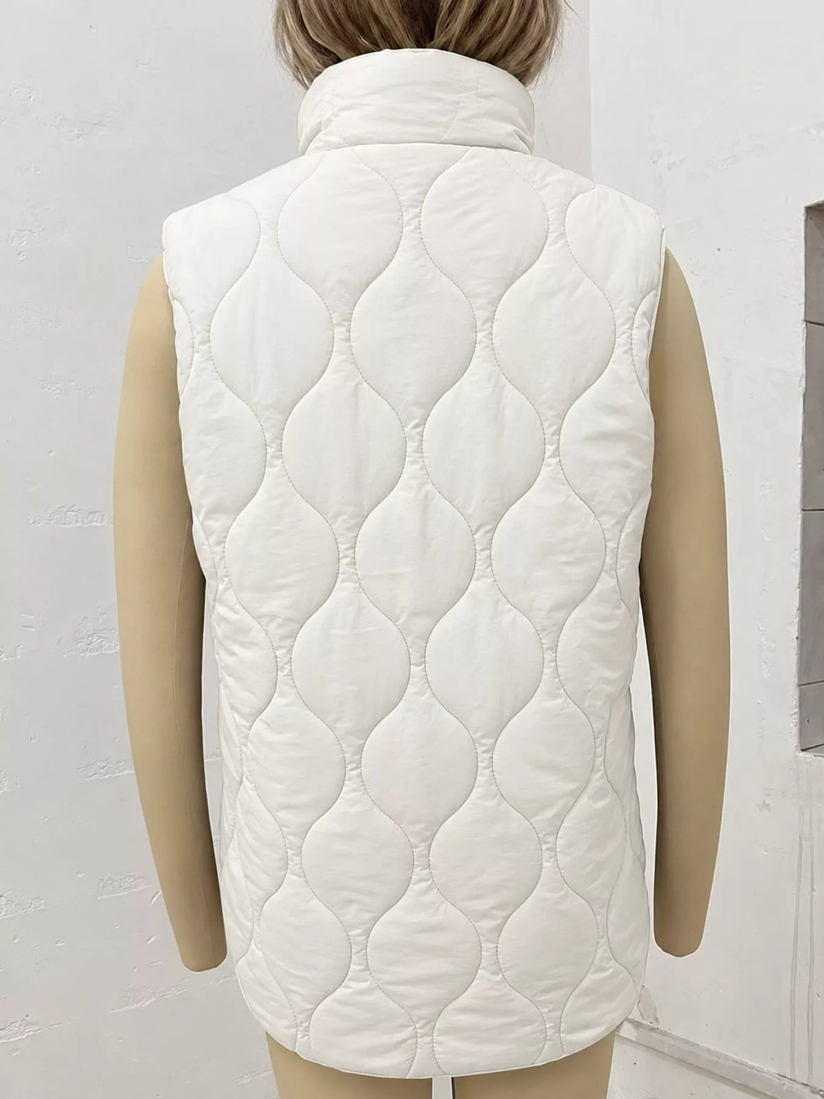 Quilted Snap-Front Vest — back view