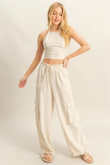 Trendsi HYFVE Crop Top and Cargo Pants Set -