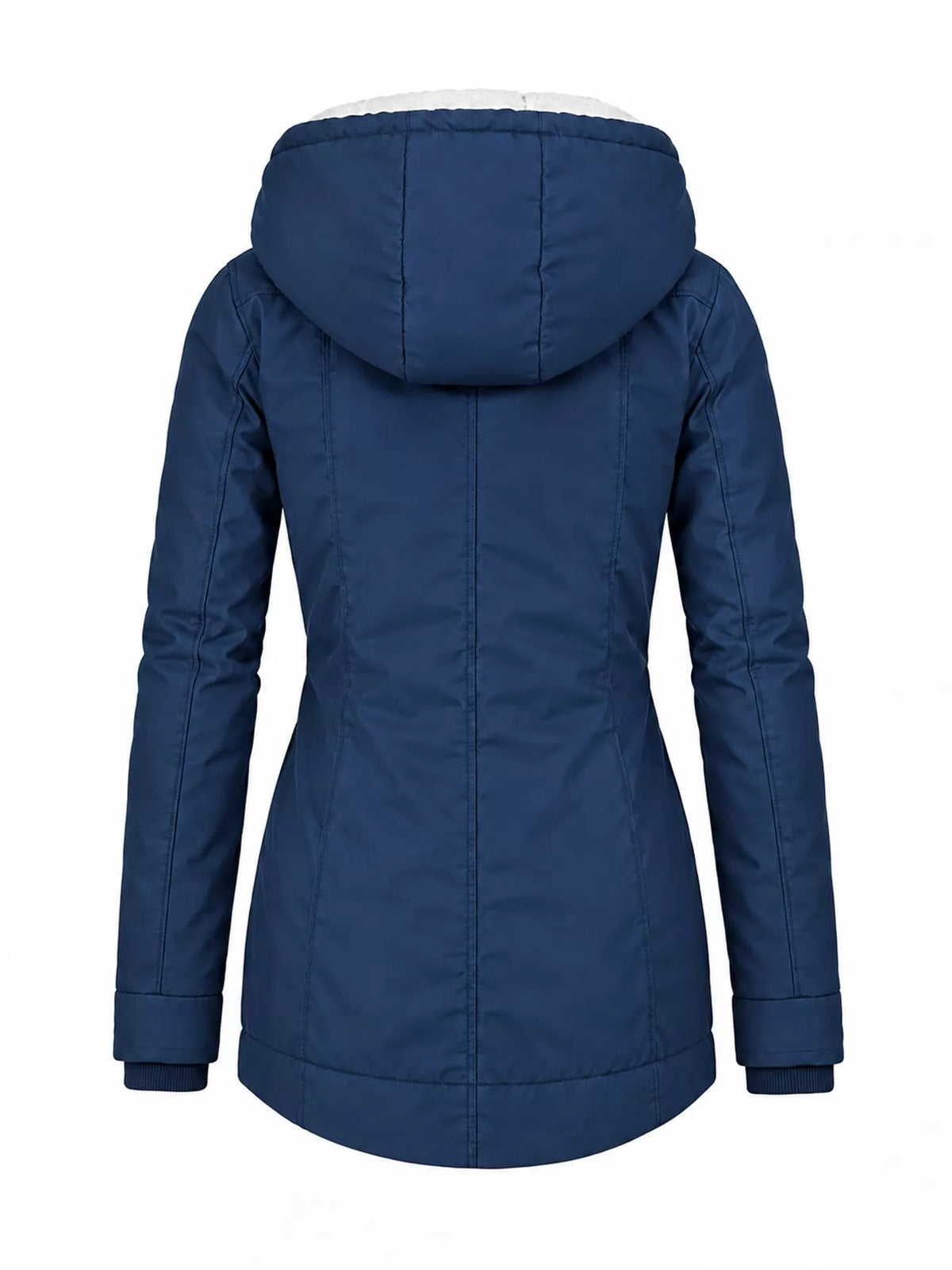 Sherpa-Lined Hooded Jacket — back view