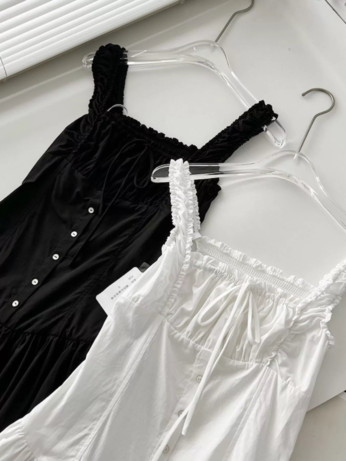 Women's Ruffled Square Neck Tiered Maxi Dress — flat lay view