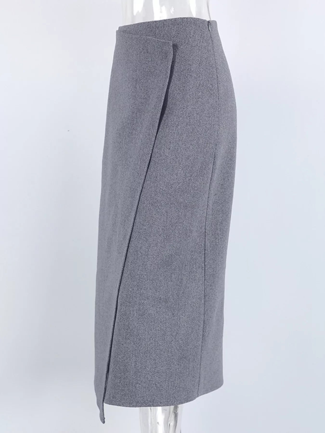 Trendsi High-Waisted Wrap Midi Skirt -