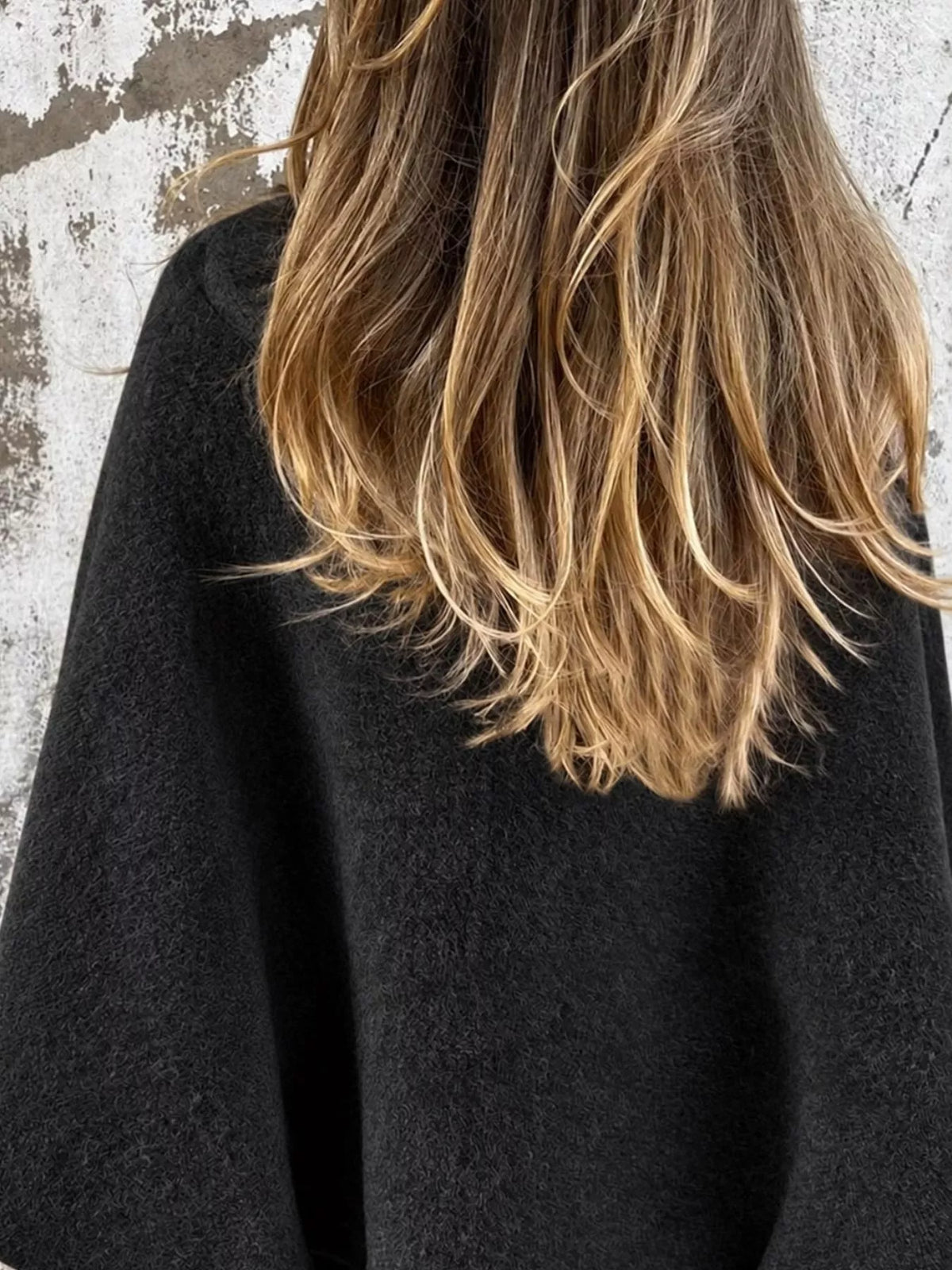 Fuzzy Texture Open-Front Cropped Jacket — back view