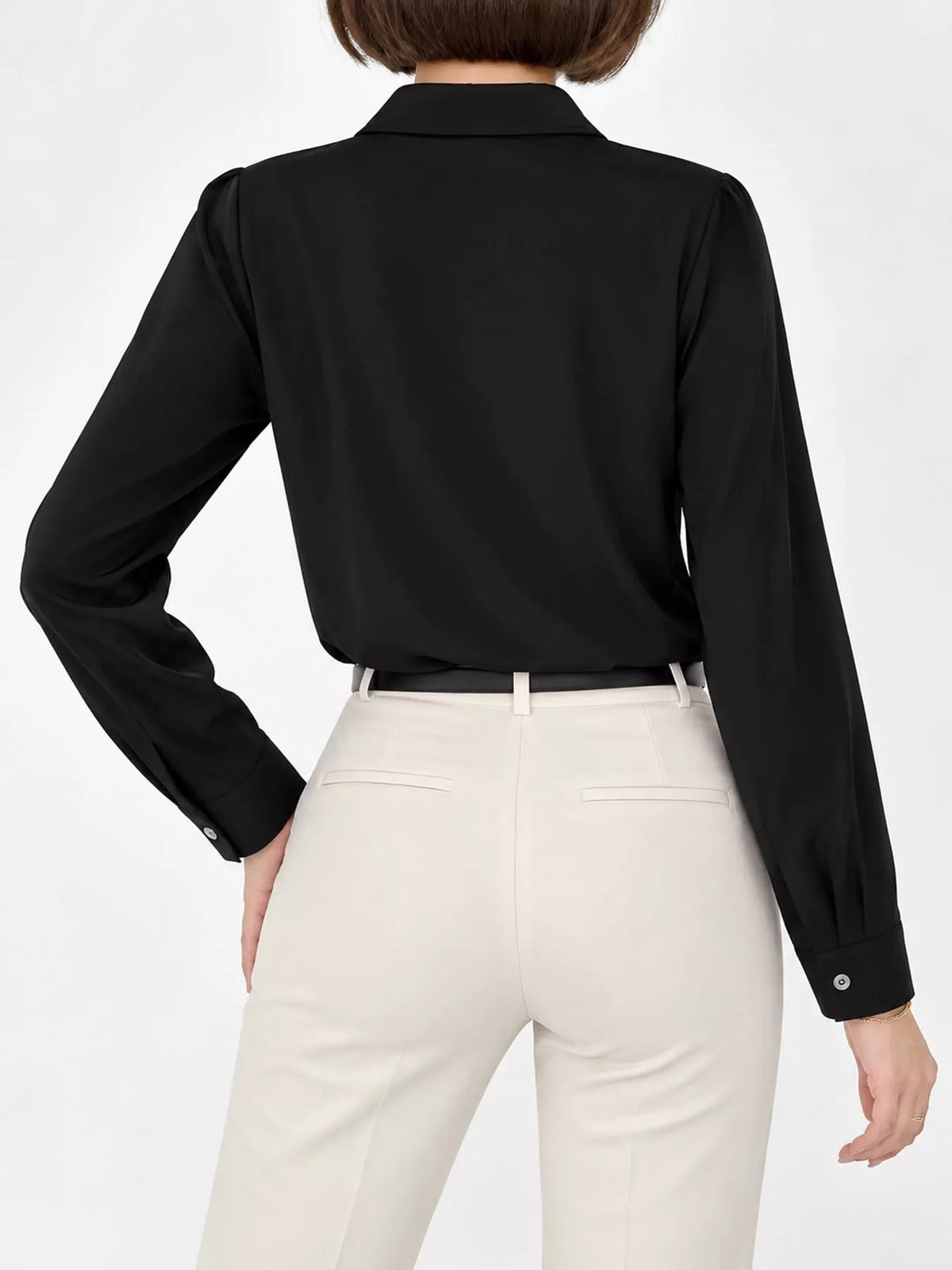 Button-up shirt, black back