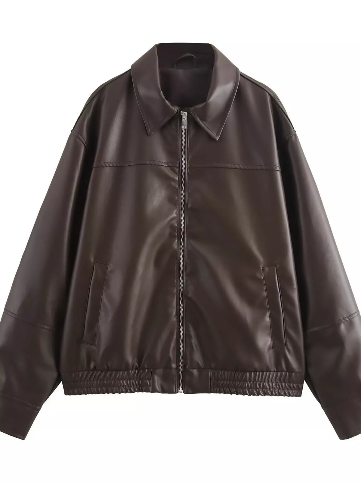 Brown zip-up jacket